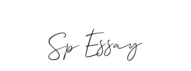 Use a signature maker to create a handwritten signature online. With this signature software, you can design (Allison_Script) your own signature for name Sp Essay. Sp Essay signature style 2 images and pictures png