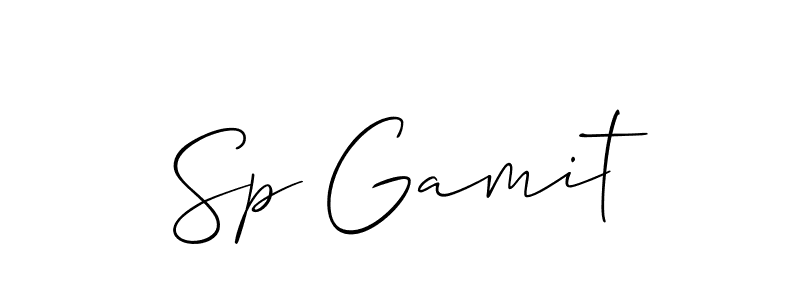 The best way (Allison_Script) to make a short signature is to pick only two or three words in your name. The name Sp Gamit include a total of six letters. For converting this name. Sp Gamit signature style 2 images and pictures png