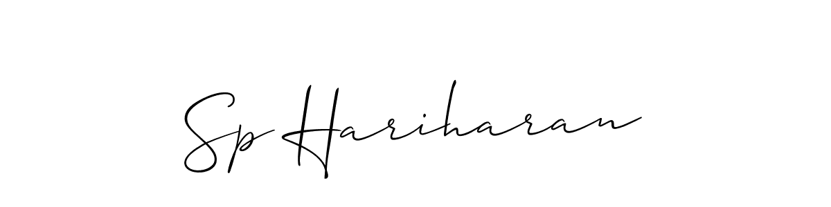 Create a beautiful signature design for name Sp Hariharan. With this signature (Allison_Script) fonts, you can make a handwritten signature for free. Sp Hariharan signature style 2 images and pictures png