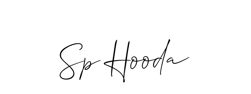 Also we have Sp Hooda name is the best signature style. Create professional handwritten signature collection using Allison_Script autograph style. Sp Hooda signature style 2 images and pictures png