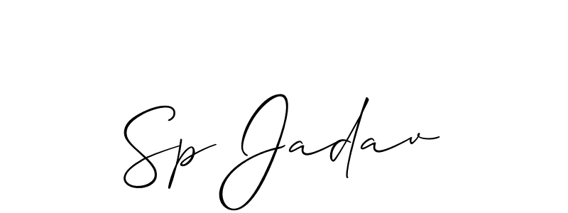 Make a beautiful signature design for name Sp Jadav. With this signature (Allison_Script) style, you can create a handwritten signature for free. Sp Jadav signature style 2 images and pictures png