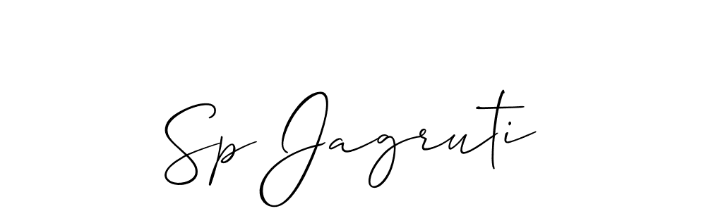 Design your own signature with our free online signature maker. With this signature software, you can create a handwritten (Allison_Script) signature for name Sp Jagruti. Sp Jagruti signature style 2 images and pictures png