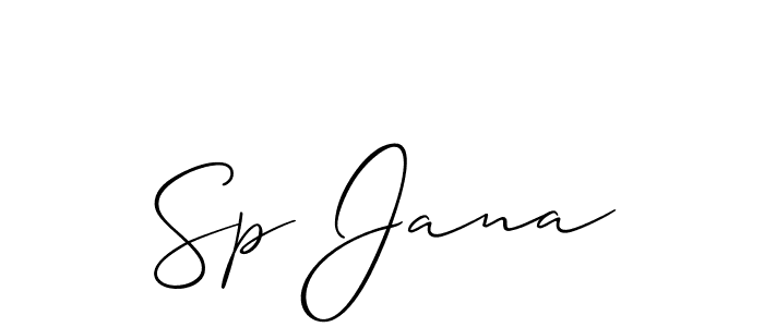 Sp Jana stylish signature style. Best Handwritten Sign (Allison_Script) for my name. Handwritten Signature Collection Ideas for my name Sp Jana. Sp Jana signature style 2 images and pictures png