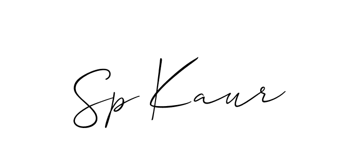 if you are searching for the best signature style for your name Sp Kaur. so please give up your signature search. here we have designed multiple signature styles  using Allison_Script. Sp Kaur signature style 2 images and pictures png