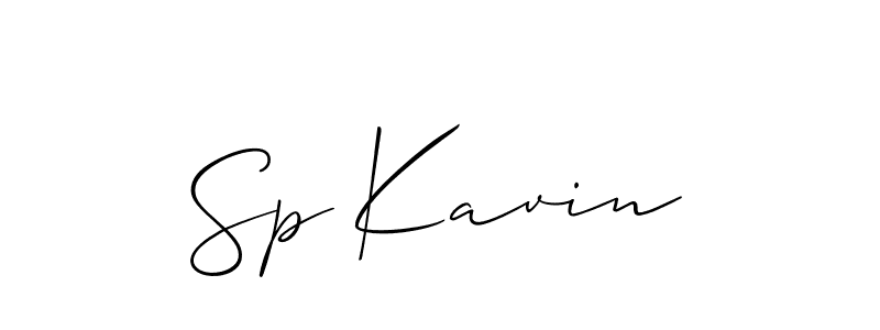 Make a beautiful signature design for name Sp Kavin. With this signature (Allison_Script) style, you can create a handwritten signature for free. Sp Kavin signature style 2 images and pictures png