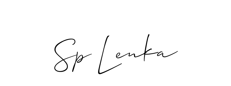 Also You can easily find your signature by using the search form. We will create Sp Lenka name handwritten signature images for you free of cost using Allison_Script sign style. Sp Lenka signature style 2 images and pictures png
