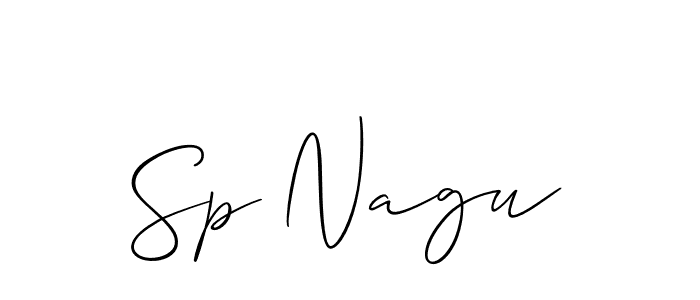 Use a signature maker to create a handwritten signature online. With this signature software, you can design (Allison_Script) your own signature for name Sp Nagu. Sp Nagu signature style 2 images and pictures png