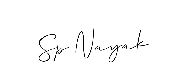 Also we have Sp Nayak name is the best signature style. Create professional handwritten signature collection using Allison_Script autograph style. Sp Nayak signature style 2 images and pictures png