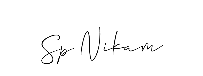 Allison_Script is a professional signature style that is perfect for those who want to add a touch of class to their signature. It is also a great choice for those who want to make their signature more unique. Get Sp Nikam name to fancy signature for free. Sp Nikam signature style 2 images and pictures png