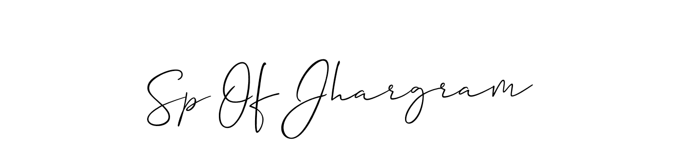 How to make Sp Of Jhargram signature? Allison_Script is a professional autograph style. Create handwritten signature for Sp Of Jhargram name. Sp Of Jhargram signature style 2 images and pictures png