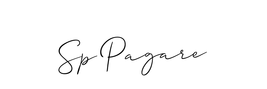 How to Draw Sp Pagare signature style? Allison_Script is a latest design signature styles for name Sp Pagare. Sp Pagare signature style 2 images and pictures png