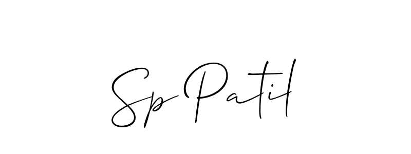 Also You can easily find your signature by using the search form. We will create Sp Patil name handwritten signature images for you free of cost using Allison_Script sign style. Sp Patil signature style 2 images and pictures png