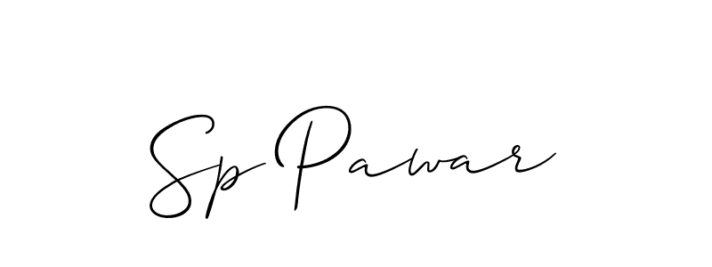 Make a beautiful signature design for name Sp Pawar. With this signature (Allison_Script) style, you can create a handwritten signature for free. Sp Pawar signature style 2 images and pictures png