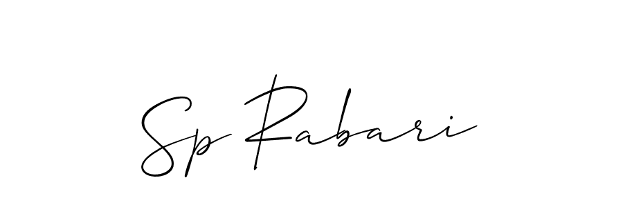 Design your own signature with our free online signature maker. With this signature software, you can create a handwritten (Allison_Script) signature for name Sp Rabari. Sp Rabari signature style 2 images and pictures png