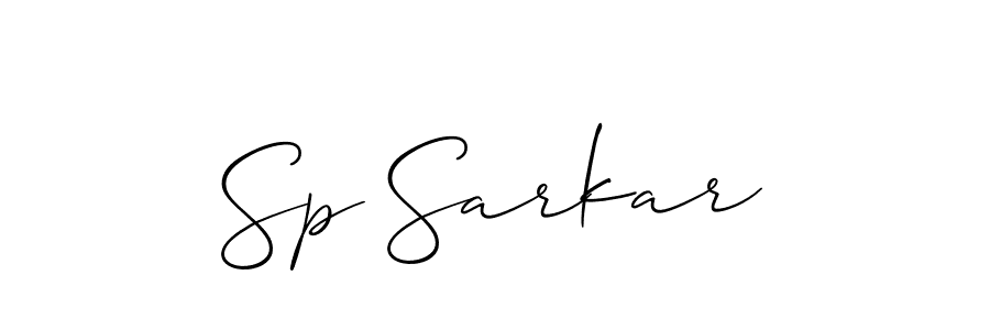 Use a signature maker to create a handwritten signature online. With this signature software, you can design (Allison_Script) your own signature for name Sp Sarkar. Sp Sarkar signature style 2 images and pictures png