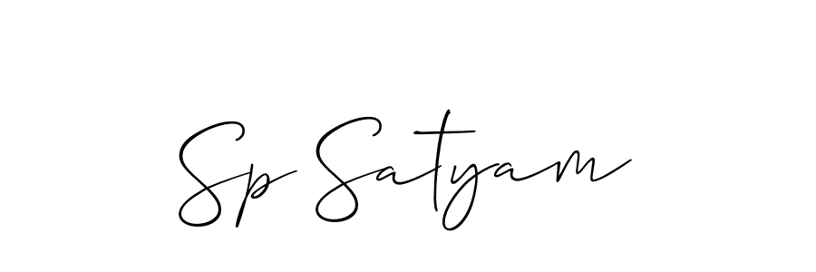 Sp Satyam stylish signature style. Best Handwritten Sign (Allison_Script) for my name. Handwritten Signature Collection Ideas for my name Sp Satyam. Sp Satyam signature style 2 images and pictures png