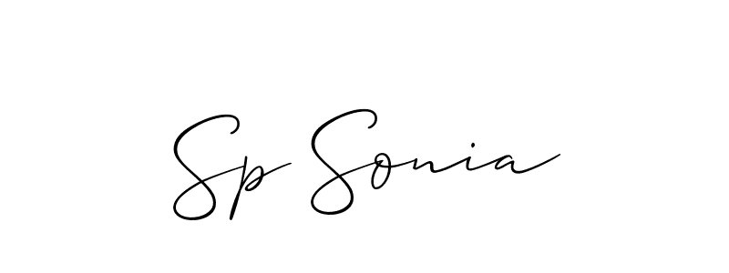 Design your own signature with our free online signature maker. With this signature software, you can create a handwritten (Allison_Script) signature for name Sp Sonia. Sp Sonia signature style 2 images and pictures png