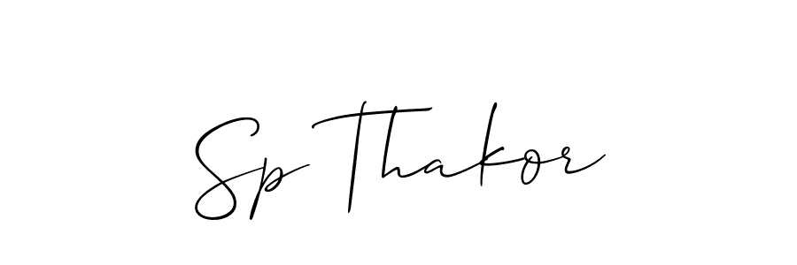 if you are searching for the best signature style for your name Sp Thakor. so please give up your signature search. here we have designed multiple signature styles  using Allison_Script. Sp Thakor signature style 2 images and pictures png