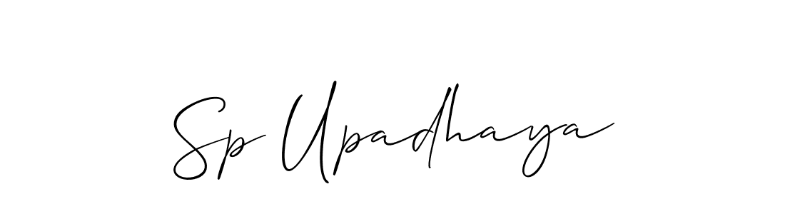 Allison_Script is a professional signature style that is perfect for those who want to add a touch of class to their signature. It is also a great choice for those who want to make their signature more unique. Get Sp Upadhaya name to fancy signature for free. Sp Upadhaya signature style 2 images and pictures png