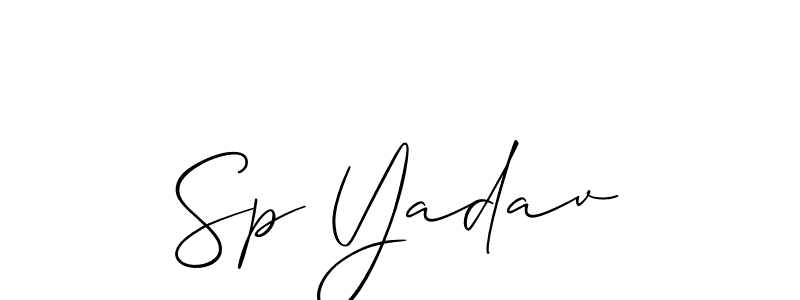 How to make Sp Yadav name signature. Use Allison_Script style for creating short signs online. This is the latest handwritten sign. Sp Yadav signature style 2 images and pictures png