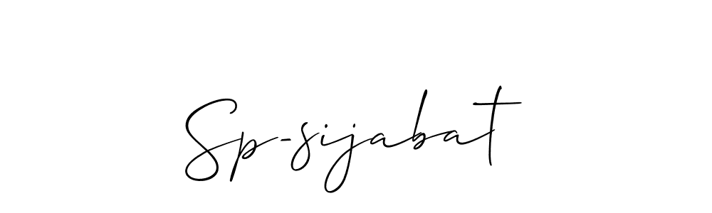 Also You can easily find your signature by using the search form. We will create Sp-sijabat name handwritten signature images for you free of cost using Allison_Script sign style. Sp-sijabat signature style 2 images and pictures png