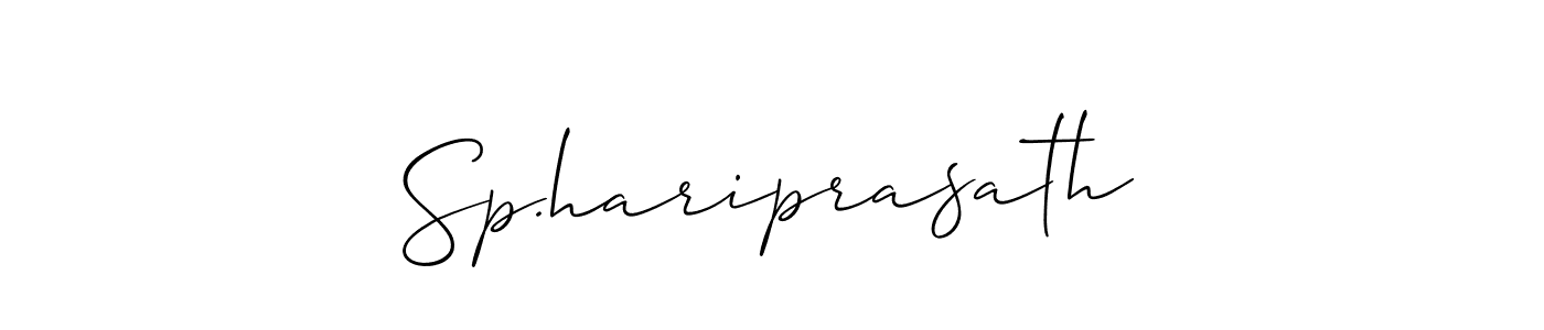 Also we have Sp.hariprasath name is the best signature style. Create professional handwritten signature collection using Allison_Script autograph style. Sp.hariprasath signature style 2 images and pictures png