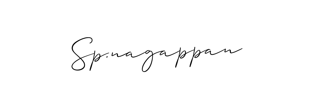 How to make Sp.nagappan signature? Allison_Script is a professional autograph style. Create handwritten signature for Sp.nagappan name. Sp.nagappan signature style 2 images and pictures png
