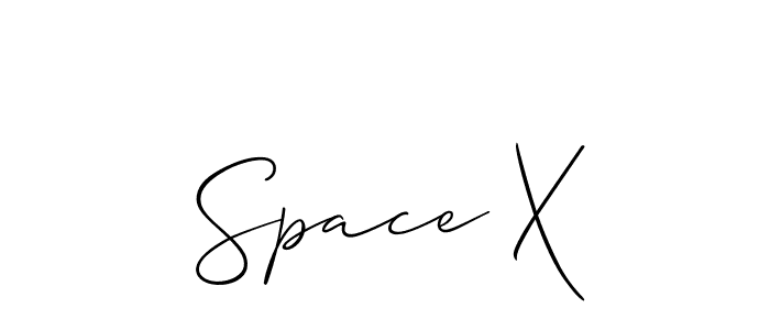 Make a beautiful signature design for name Space X. With this signature (Allison_Script) style, you can create a handwritten signature for free. Space X signature style 2 images and pictures png