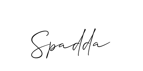 Also we have Spadda name is the best signature style. Create professional handwritten signature collection using Allison_Script autograph style. Spadda signature style 2 images and pictures png
