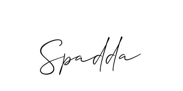 It looks lik you need a new signature style for name Spadda. Design unique handwritten (Allison_Script) signature with our free signature maker in just a few clicks. Spadda signature style 2 images and pictures png