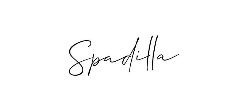 How to make Spadilla signature? Allison_Script is a professional autograph style. Create handwritten signature for Spadilla name. Spadilla signature style 2 images and pictures png