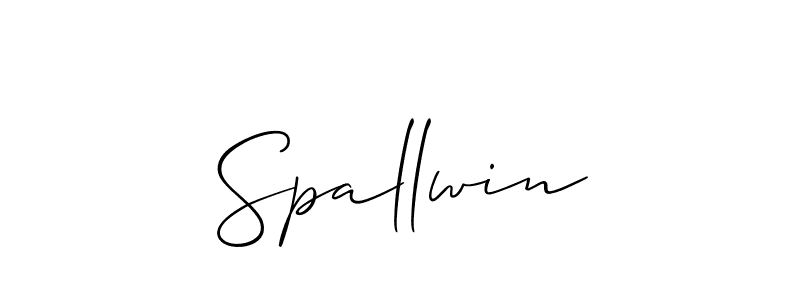 Make a beautiful signature design for name Spallwin. Use this online signature maker to create a handwritten signature for free. Spallwin signature style 2 images and pictures png