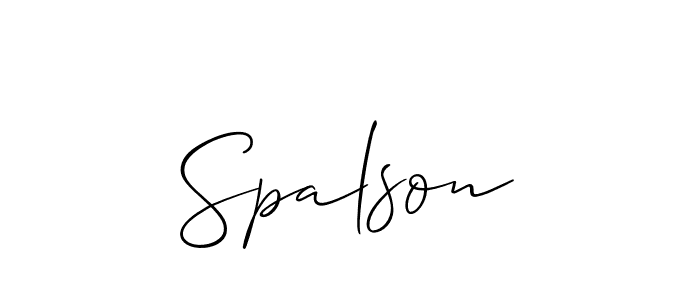 Make a short Spalson signature style. Manage your documents anywhere anytime using Allison_Script. Create and add eSignatures, submit forms, share and send files easily. Spalson signature style 2 images and pictures png