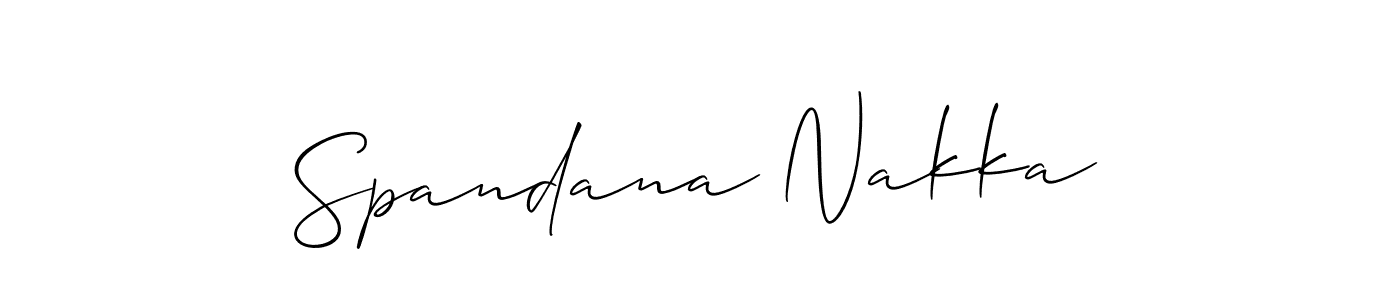 if you are searching for the best signature style for your name Spandana Nakka. so please give up your signature search. here we have designed multiple signature styles  using Allison_Script. Spandana Nakka signature style 2 images and pictures png