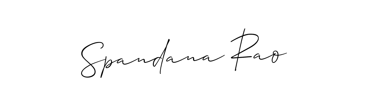 Use a signature maker to create a handwritten signature online. With this signature software, you can design (Allison_Script) your own signature for name Spandana Rao. Spandana Rao signature style 2 images and pictures png