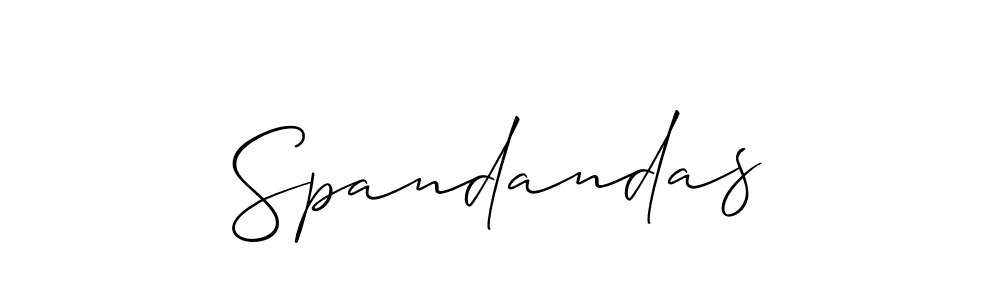 Design your own signature with our free online signature maker. With this signature software, you can create a handwritten (Allison_Script) signature for name Spandandas. Spandandas signature style 2 images and pictures png