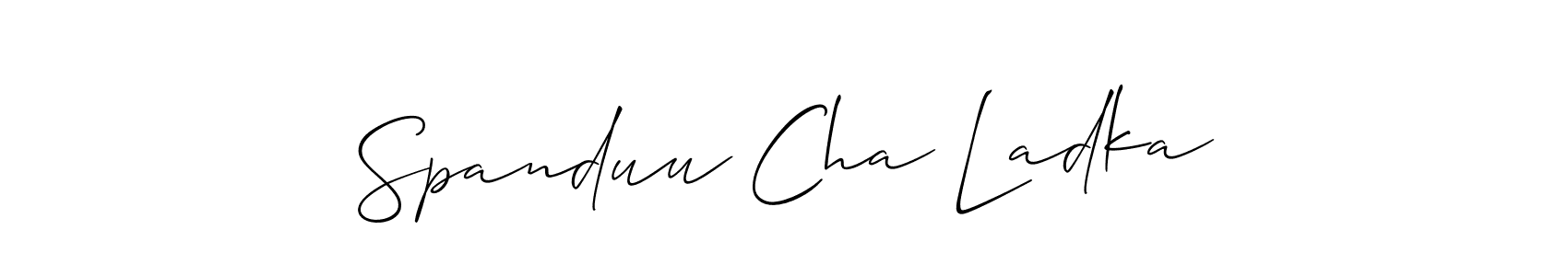 Spanduu Cha Ladka stylish signature style. Best Handwritten Sign (Allison_Script) for my name. Handwritten Signature Collection Ideas for my name Spanduu Cha Ladka. Spanduu Cha Ladka signature style 2 images and pictures png