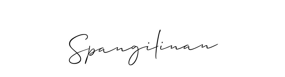 Use a signature maker to create a handwritten signature online. With this signature software, you can design (Allison_Script) your own signature for name Spangilinan. Spangilinan signature style 2 images and pictures png