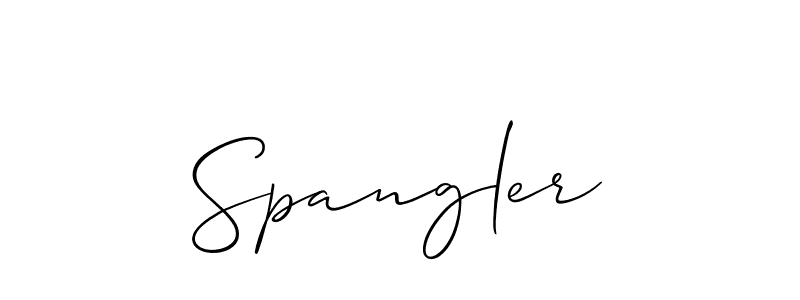 It looks lik you need a new signature style for name Spangler. Design unique handwritten (Allison_Script) signature with our free signature maker in just a few clicks. Spangler signature style 2 images and pictures png