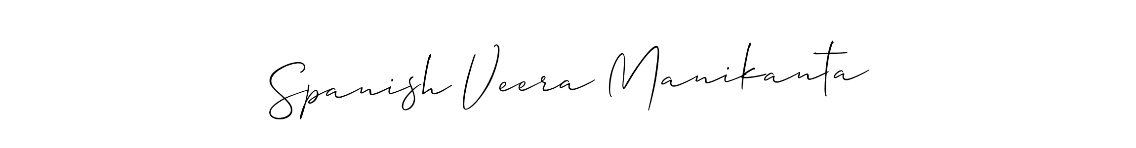 Create a beautiful signature design for name Spanish Veera Manikanta. With this signature (Allison_Script) fonts, you can make a handwritten signature for free. Spanish Veera Manikanta signature style 2 images and pictures png