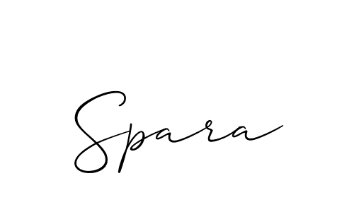 Create a beautiful signature design for name Spara. With this signature (Allison_Script) fonts, you can make a handwritten signature for free. Spara signature style 2 images and pictures png