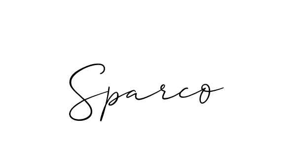 Sparco stylish signature style. Best Handwritten Sign (Allison_Script) for my name. Handwritten Signature Collection Ideas for my name Sparco. Sparco signature style 2 images and pictures png