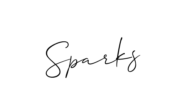 Make a beautiful signature design for name Sparks. With this signature (Allison_Script) style, you can create a handwritten signature for free. Sparks signature style 2 images and pictures png