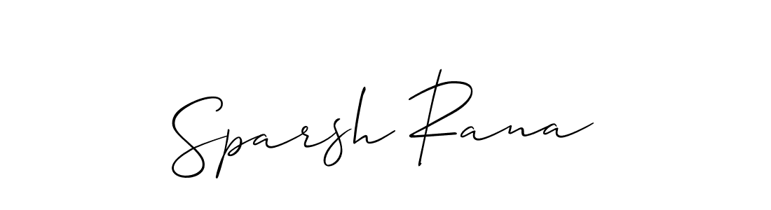 Sparsh Rana stylish signature style. Best Handwritten Sign (Allison_Script) for my name. Handwritten Signature Collection Ideas for my name Sparsh Rana. Sparsh Rana signature style 2 images and pictures png