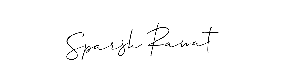 Use a signature maker to create a handwritten signature online. With this signature software, you can design (Allison_Script) your own signature for name Sparsh Rawat. Sparsh Rawat signature style 2 images and pictures png