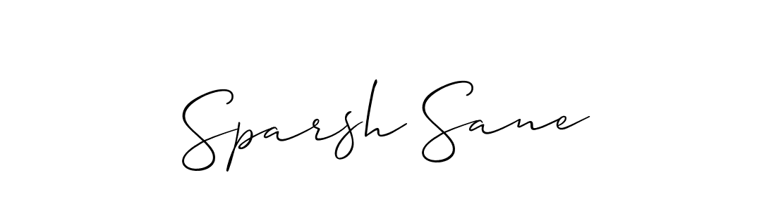 How to make Sparsh Sane name signature. Use Allison_Script style for creating short signs online. This is the latest handwritten sign. Sparsh Sane signature style 2 images and pictures png