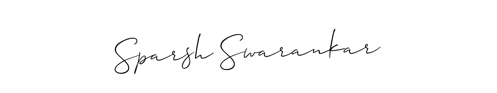 How to make Sparsh Swarankar signature? Allison_Script is a professional autograph style. Create handwritten signature for Sparsh Swarankar name. Sparsh Swarankar signature style 2 images and pictures png