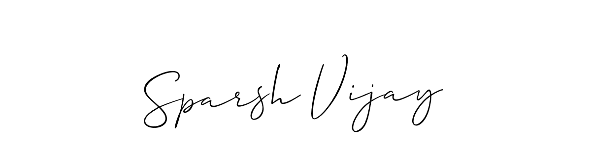 Create a beautiful signature design for name Sparsh Vijay. With this signature (Allison_Script) fonts, you can make a handwritten signature for free. Sparsh Vijay signature style 2 images and pictures png