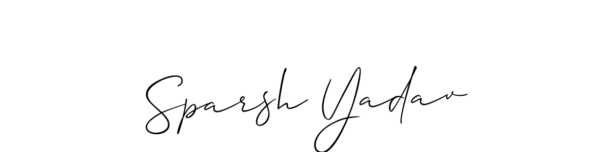 Sparsh Yadav stylish signature style. Best Handwritten Sign (Allison_Script) for my name. Handwritten Signature Collection Ideas for my name Sparsh Yadav. Sparsh Yadav signature style 2 images and pictures png