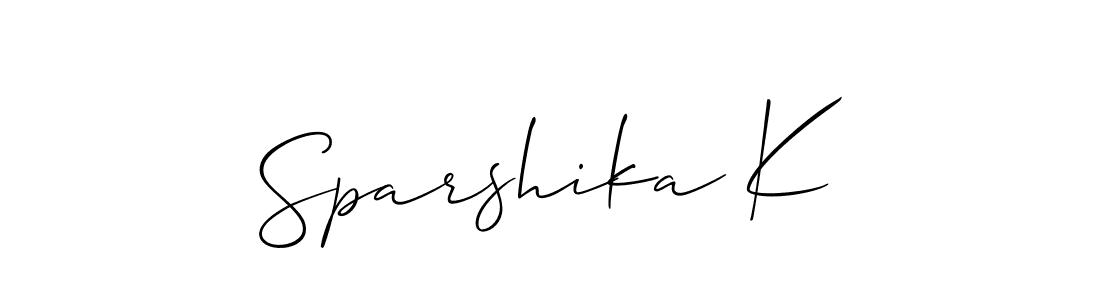 Best and Professional Signature Style for Sparshika K. Allison_Script Best Signature Style Collection. Sparshika K signature style 2 images and pictures png